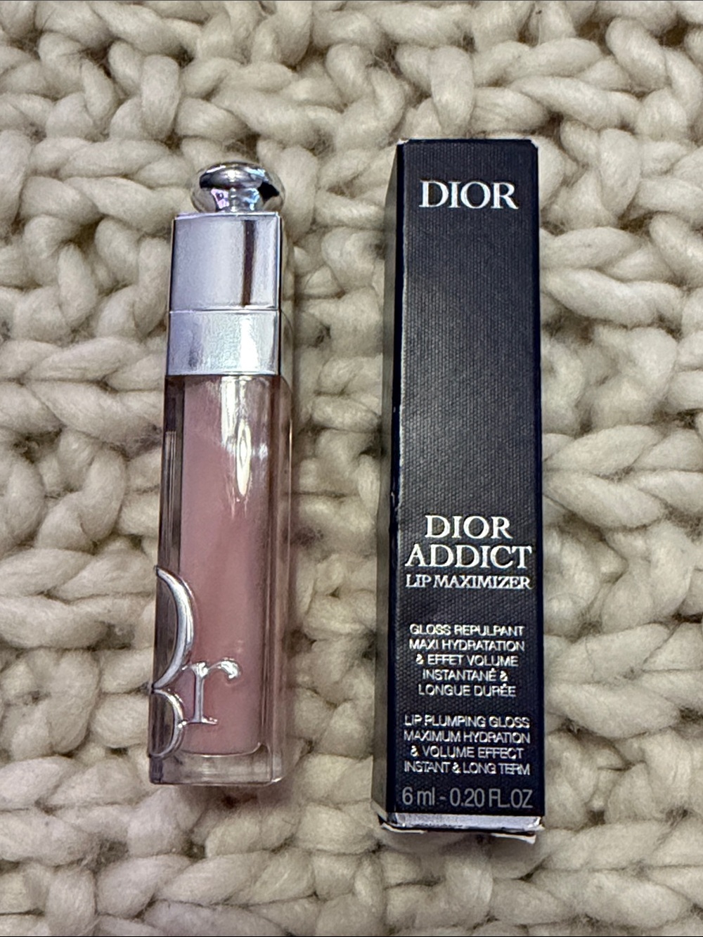 Dior Addict Lip Maximizer plumping gloss — Light Pink sheer